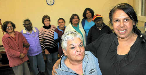 Coral Brown and Delphine Charles (front) with fellow singers Sue Johnson, Pearl Daylight, Norma Green, Naomi Connors, Ena McIntosh, Desley Dennison and Sadie Joe. Coral Brown and Delphine Charles (front) with fellow singers Sue Johnson, Pearl Daylight, Norma Green, Naomi Connors, Ena McIntosh, Desley Dennison and Sadie Joe.